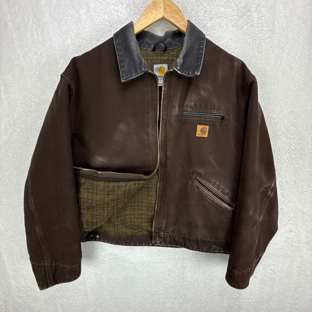 Carhartt Detroit Jacket Blanket Lined Mens XL Extra Large J97 DKB Dark Brown
